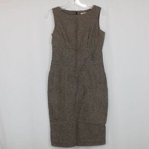 Banana Republic Sleeveless Brown Tweed Dress